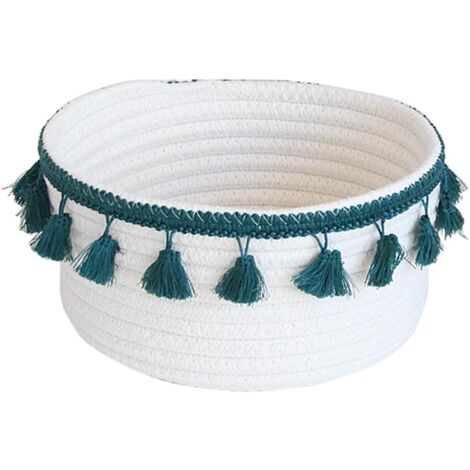 Baby-Aufbewahrungskorb, Dekokorb aus natürlichem Baumwollseil, kleine Aufbewahrungsbox, Organizer für Kinderzimmer, Wohnzimmer, Büro