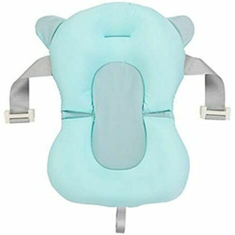 Baby-Badekissen, tragbar, für Babyparty, Luftkissen, Kinderbett, Kleinkind-Badewanne, verschiedene Anti-Rutsch-Kissen, Badewanne, Schwimmmatte, Unterstützung für Neugeborene von 0–6 Monaten – Grün