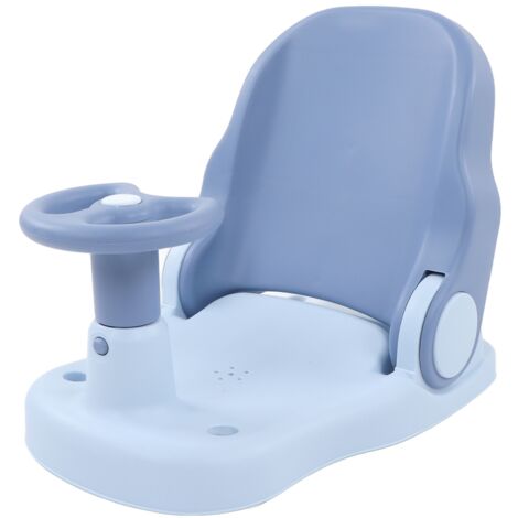 Baby Bath Seat Slip Resistant Adjustable Safety Baby Bathtub Shower Chair for Infant Toddler Blue