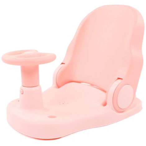 Baby Bath Seat Slip Resistant Adjustable Safety Baby Bathtub Shower Chair for Infant Toddler Pink