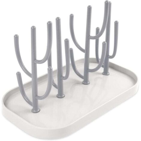 Baby Bottle Dryer, Tree Bottle Drainer with Removable Water Tray for Baby Bottles, Cutlery, Teats, Cups (Gray) MUMU