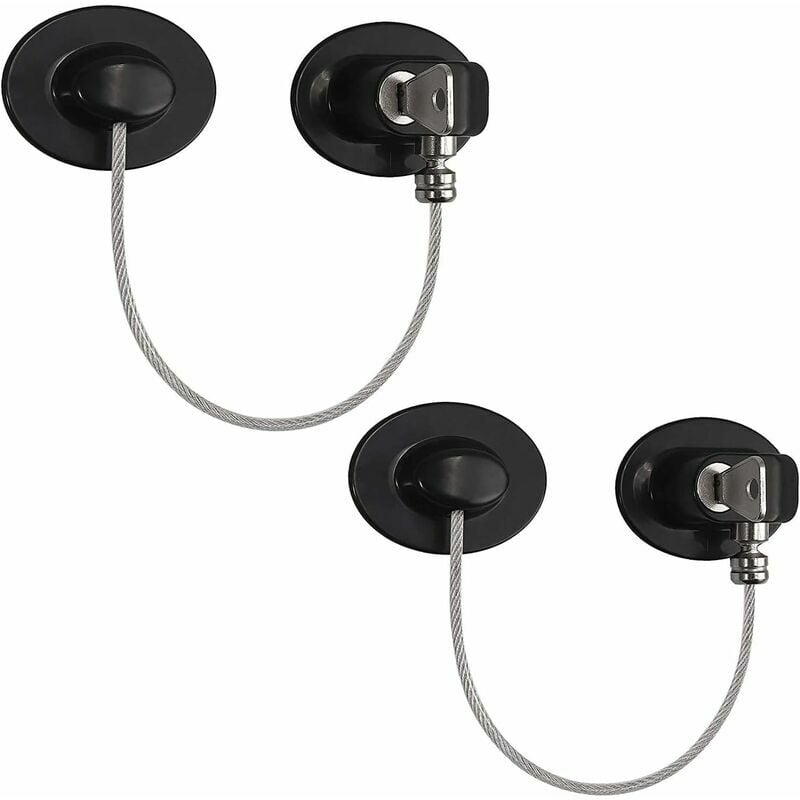 Baby Door Blocker, Baby Safety Safety Cabinet Locks Self-adhesive Safety Locks for Kitchen Cabinets, Reco.ukigerator Drawers etc Without Drilling or