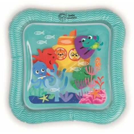BABY EINSTEIN Tappeto da gioco e materassino ad acqua Ocean Explorers, splash sensoriale, 3 creature galleggianti, dalla nascita