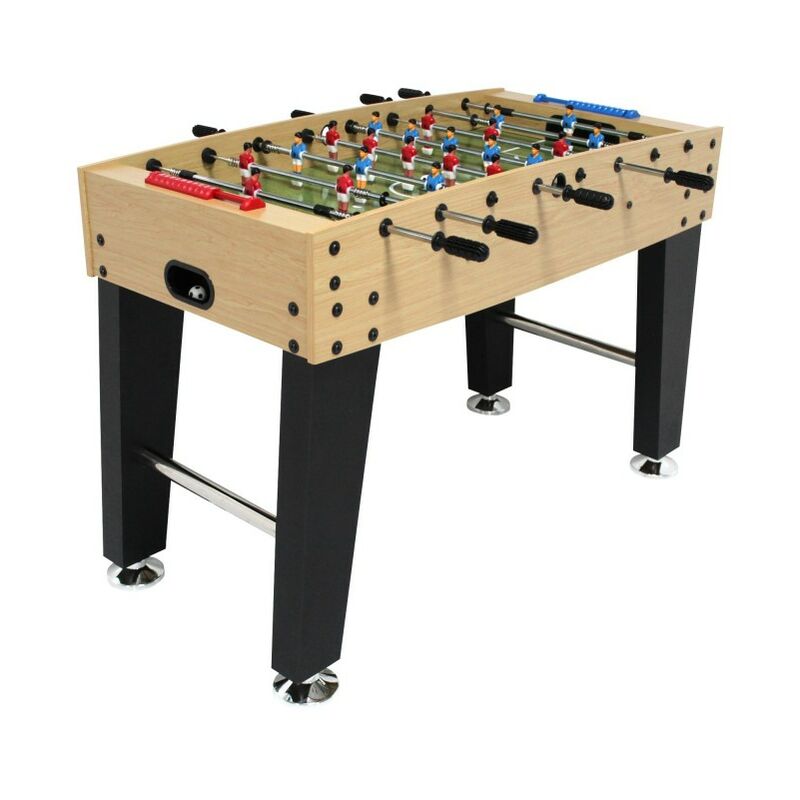 Baby Foot Teenager Deluxe - Table de Baby pour Enfant avec Barres Télescopiques, 122 x 61 x 84 cm - Beige