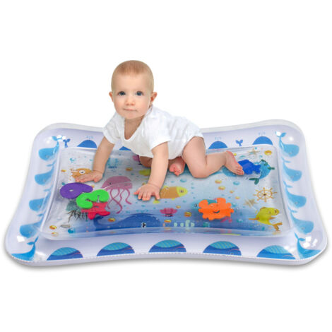 Baby Inflatable Play Mat, Child Inflated Water Mat, PVC Game Inflatable Cushion Boy Girl Plus 3 6 9 12 Months, Birthday Easter Christmas Gift Games 70x50 CM