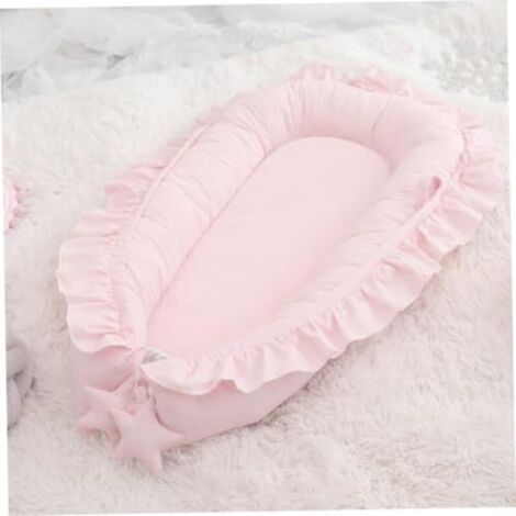 Baby Lounger, 37.4x23.6 inches. High-cotton portable baby lounger with a bassinet, a newborn travel bassinet, a soft infant nest for babies 0 to 18 months.