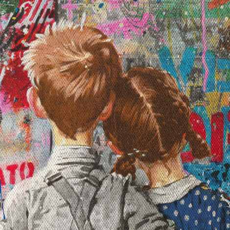 Baby Love -  Quadro Canvas Contemporaneo su telaio in legno - Misura: 70x100 cm