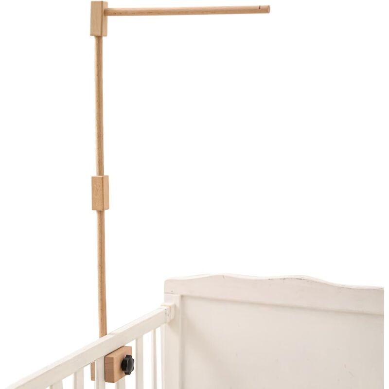 Baby Mobile Support en bois Design classique, Chambre bébé Lit Table langer Décorations DIY Baby Mobile Support en bois Bras support lit bébé Déco