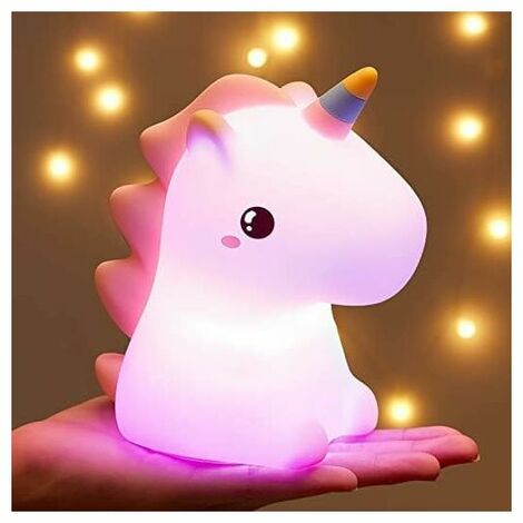 Baby Night Light Kids Night Light, 16 Colors Unicorn Night Light, LED Night Light Girl Boy Adult Rechargeable, Unicorn Girl Gift, Kawaii Deco Bedroom, Bedside Lamp Child Night Light Silicone Touch