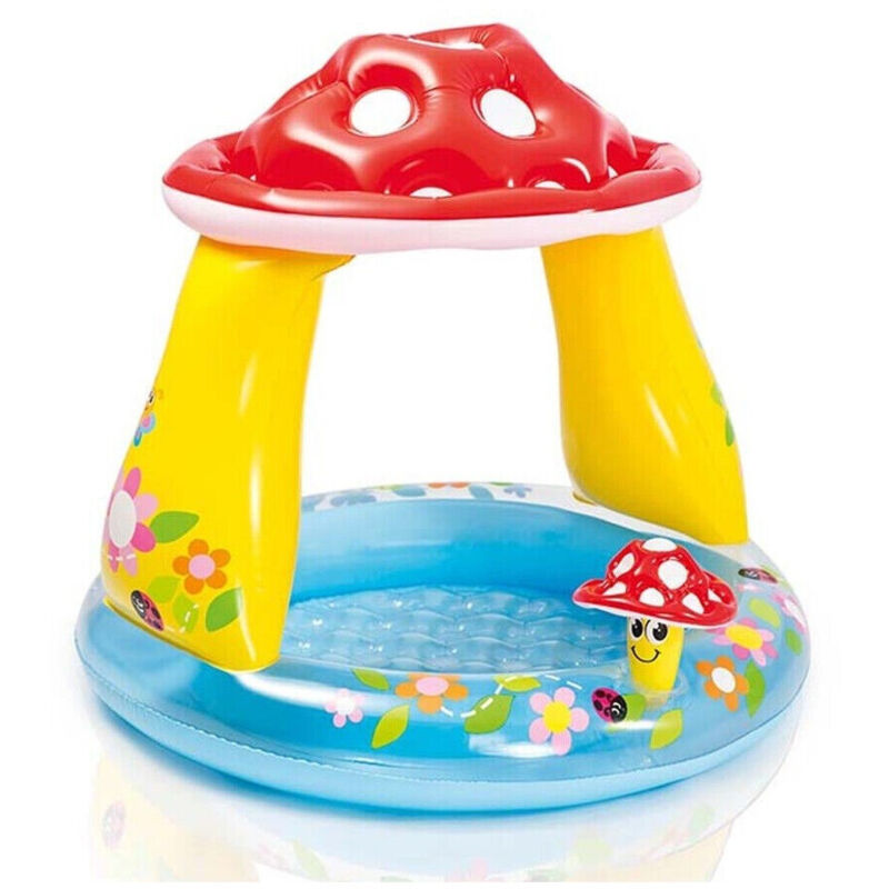 Trade Shop - Piscina Baby Fungo Parasole Gioco Gonfiabile Rotonda Per Bambini 102X89Hcm 57114 -
