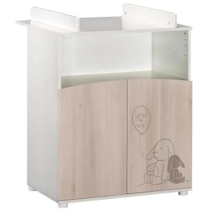 Les Tendances Baby-price Lapinou Wickelkommode Weiß Praktisch