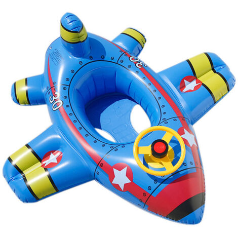 Baby-Schwimmkreis, Kindersitzkreis, Verdickungs-Lenkrad, Cartoon-Baby- und Kleinkind-Achselkreis, Schwimmkreis (Color : Blue, Size : 100x95cm)
