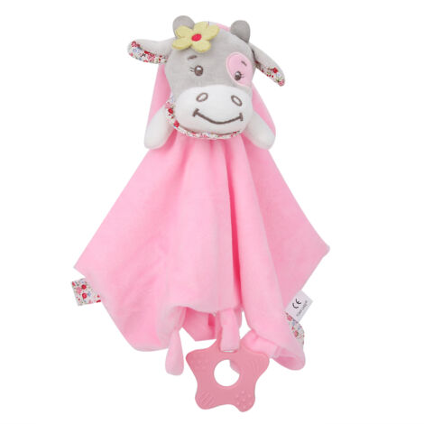 Baby-Sicherheitsdecke mit Beißring, beruhigendes Plüschtier 4 1