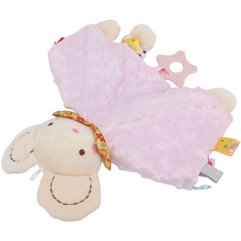 Baby-Sicherheitsdecke mit rosa Plüsch für weiche und tröstliche Kuscheleinheiten