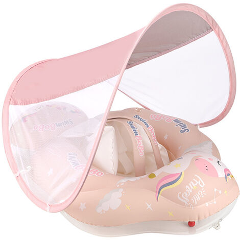Amazon.com: Mambobaby Newest Add Tail Never Flip Over Non-Inflatable Baby  Swim Float Pearl Foam Solid Water Floats Smart Swim Trainer Infant Pool Float  Swim Ring with Sun Canopy : Toys & Games