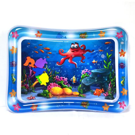 Baby-Wasserspielmatte Wasserkissen Kann zu allen Jahreszeiten f��r Suglinge Kleinkinder Fr��he Entwicklungsaktivitten used Werden Aufblasbare Bauchzeit-Wassermatte for 3-48 Monate Babyspielzeug Spielm