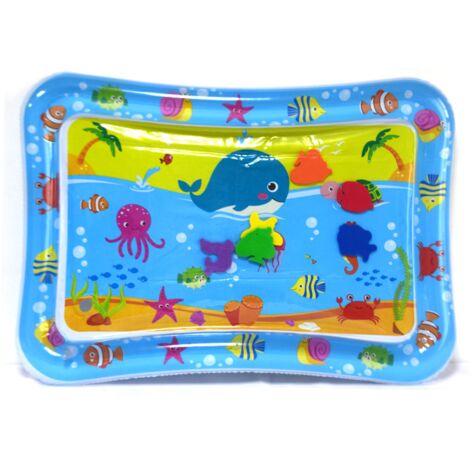 Baby-Wasserspielmatte Wasserkissen Kann zu allen Jahreszeiten f��r Suglinge Kleinkinder Fr��he Entwicklungsaktivitten used Werden Aufblasbare Bauchzeit-Wassermatte for 3-48 Monate Babyspielzeug Spielm