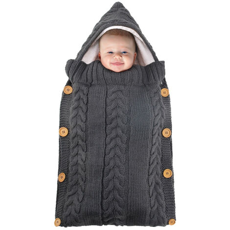 Baby Winter Einschlagdecke Wickeldecke Schlafsack Decke für Kinderwagen Bett 