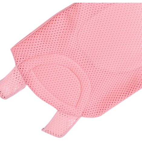Babybadenetz mit integriertem Gurt und rutschfesten Saugnäpfen für Säuglinge, rosa