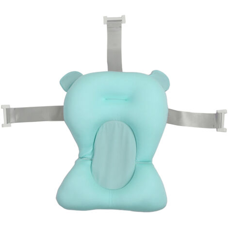 Babybadewannensitz mit Matratze, Badewannenkissen für Neugeborene und Säuglinge, ergonomische Badewannenstütze, große Größe, blau, strapazierfähiger Kunststoff