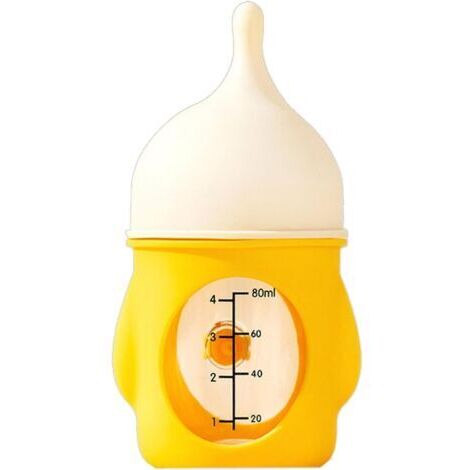 Babyflasche für Welpen und Kätzchen, Silikon, rutschfest, hitzebeständig, mit Erstickungsschutz für neugeborene Welpen und Kätzchen, 80 ml