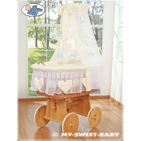 Babykorb mit Himmel - Amelie creme