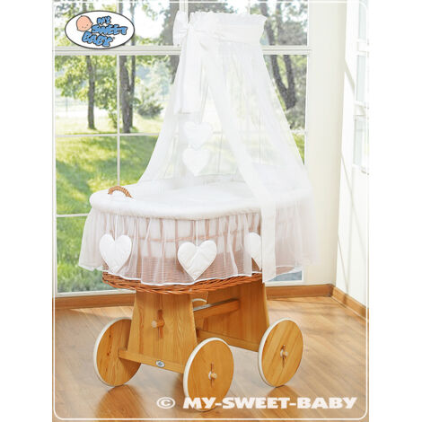 Babykorb mit Himmel - Amelie weiß