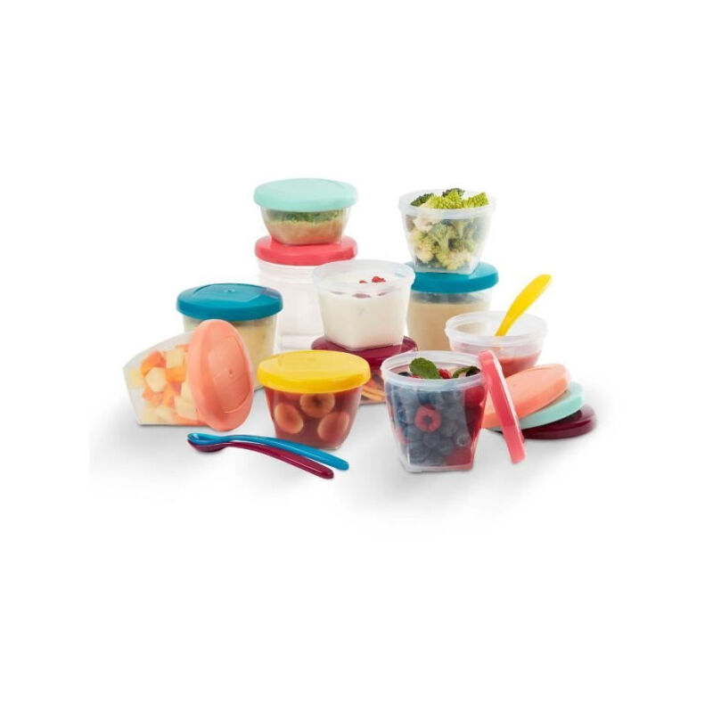 Baby Moov - babymoov Babybols Kit xxl MultiSet 12 pots de conservation + 3 cuilleres souples