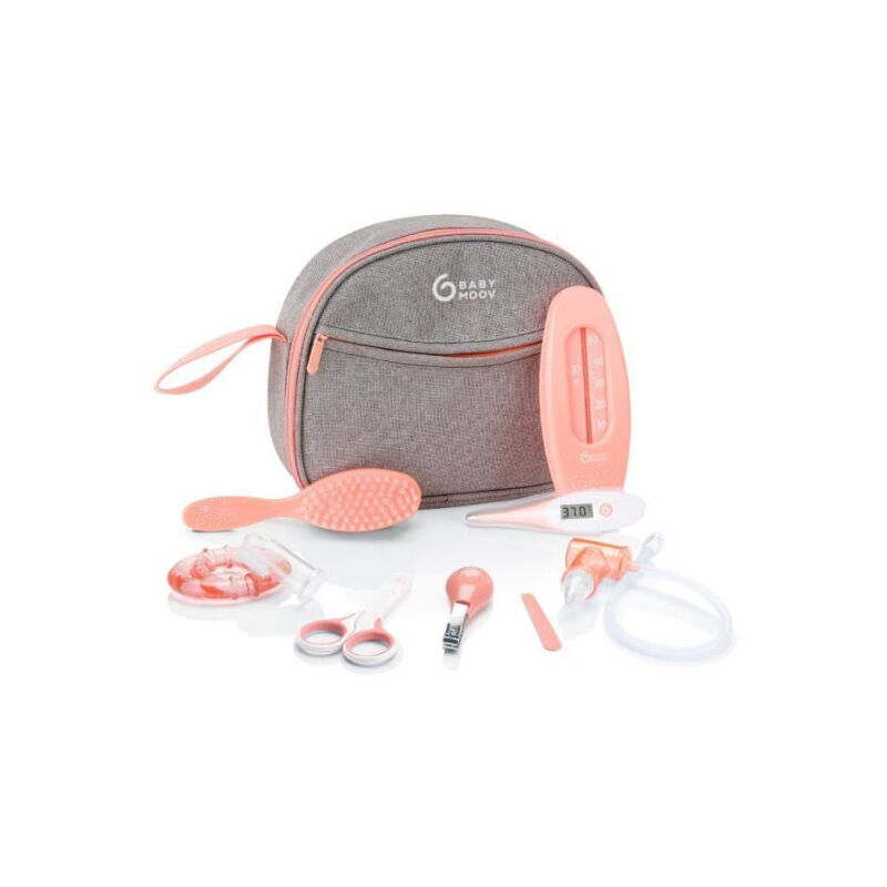 Baby Moov - Babymoov Kit de soin pour bébés 9 pcs Couleur peche et gris