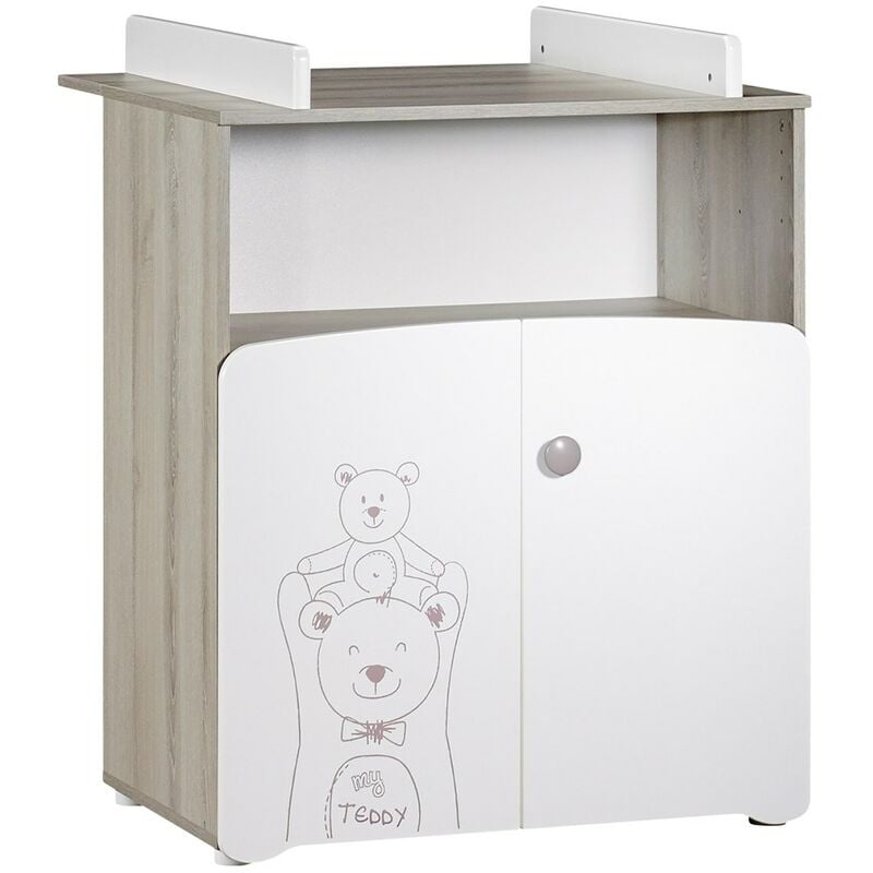 Baby Price - Commode Teddy 2 portes 1 niche avec dispositif à langer babyprice - color