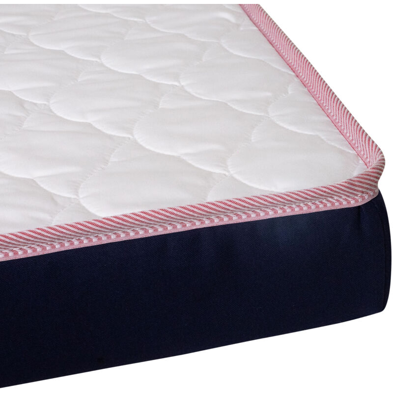 Babysom - Matelas Bébé 60x120 cm - Réversible Été/Hiver - Sans Traitement Chimique - Certifié Oeko-Tex - Fabrication Française