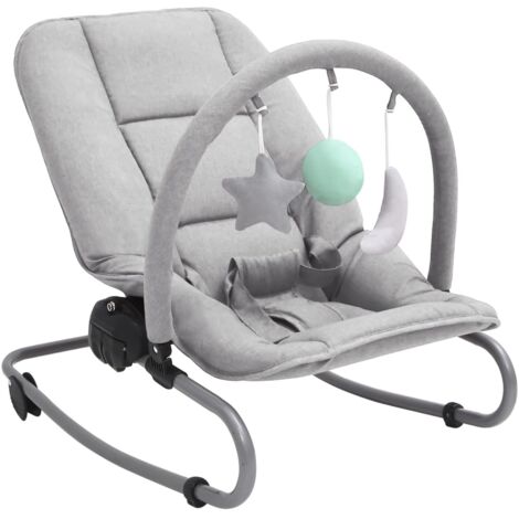 Babywippe Hellgrau Stahl