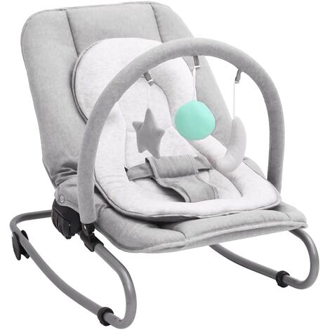 Babywippe Hellgrau Stahl