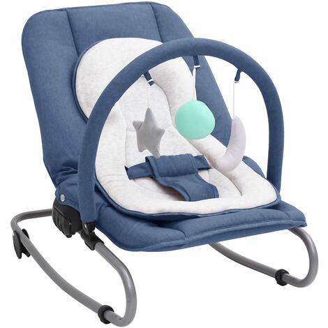 Babywippe Marineblau Stahl