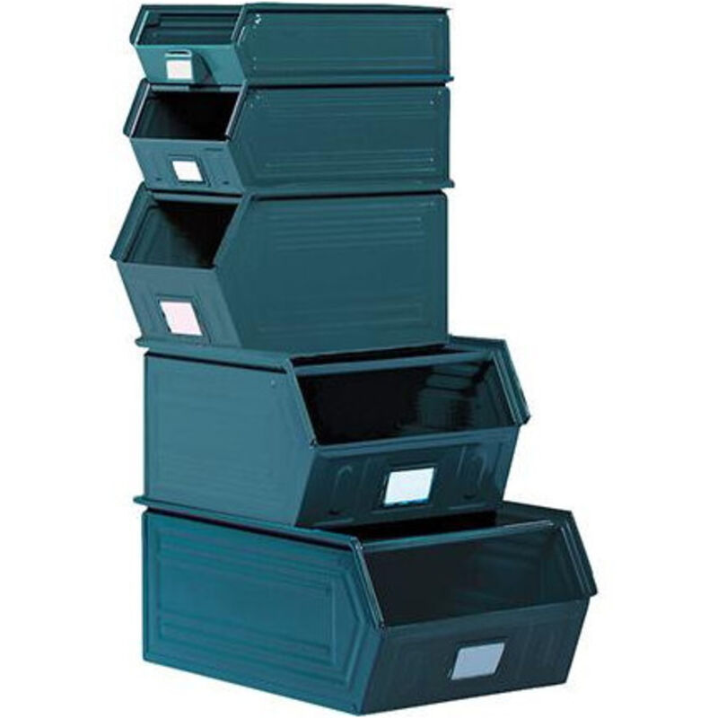 Bac à bec acier Gr.5 gris-bleu L95xP165/136xH75 mm