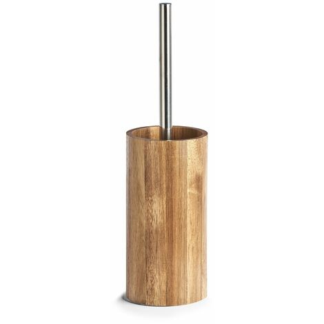 Bac à brosse wc + brosse, bois d'acacia, ZELLER