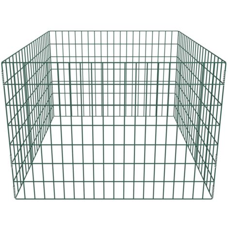 Bac à compost carré en maille de jardin 100 x 100 x 70 cm CFW36315