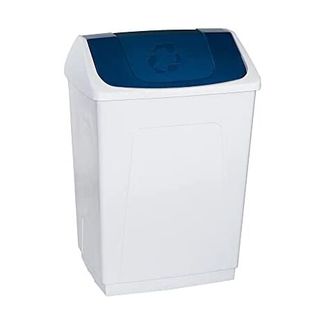 Bac à couvercle basculant 400x310x660mm 55l bleu