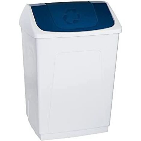 Bac à couvercle basculant 400x310x660mm 55l bleu