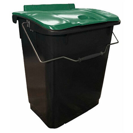 Bac à déchet ou seau à compost 35 litres - Couvercle Vert - C080039