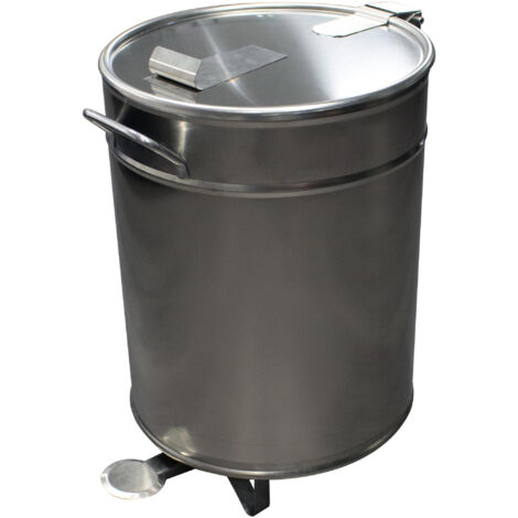 Bac à Déchets 50L Inox Roulant - L2G