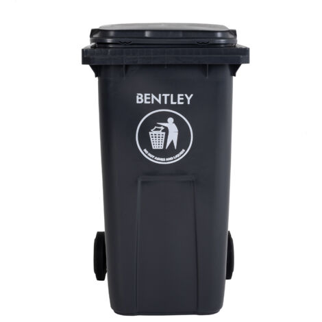 Bac à déchets RS PRO Noir en Plastique, 1070mm x 580mm x 740mm ( Prix pour 1 )