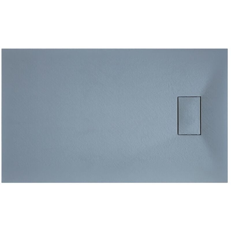 Bac à douche gris effet pierre en smc rectangulaire mod. Strong 70x170 cm