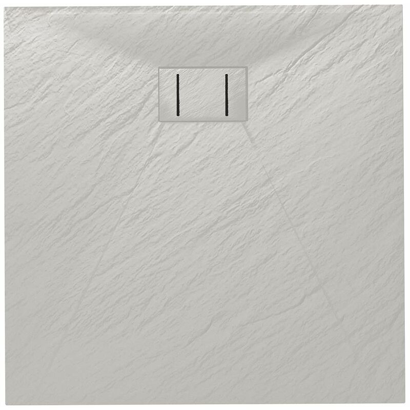 Bac à douche blanc effet pierre mod. Blend 80X80 cm carré