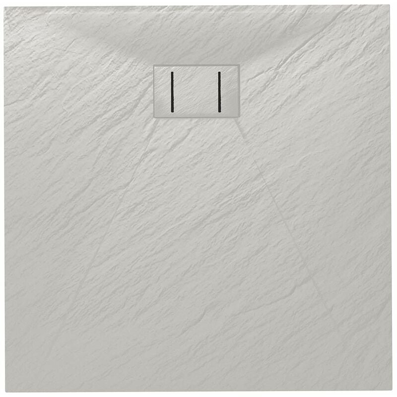 Bac à douche blanc effet pierre mod. Blend 90X90 cm carré