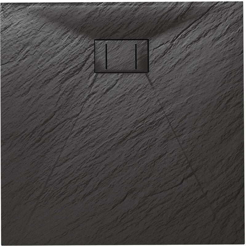 Bac à douche anthracite effet pierre mod. Blend 90X90 cm carré