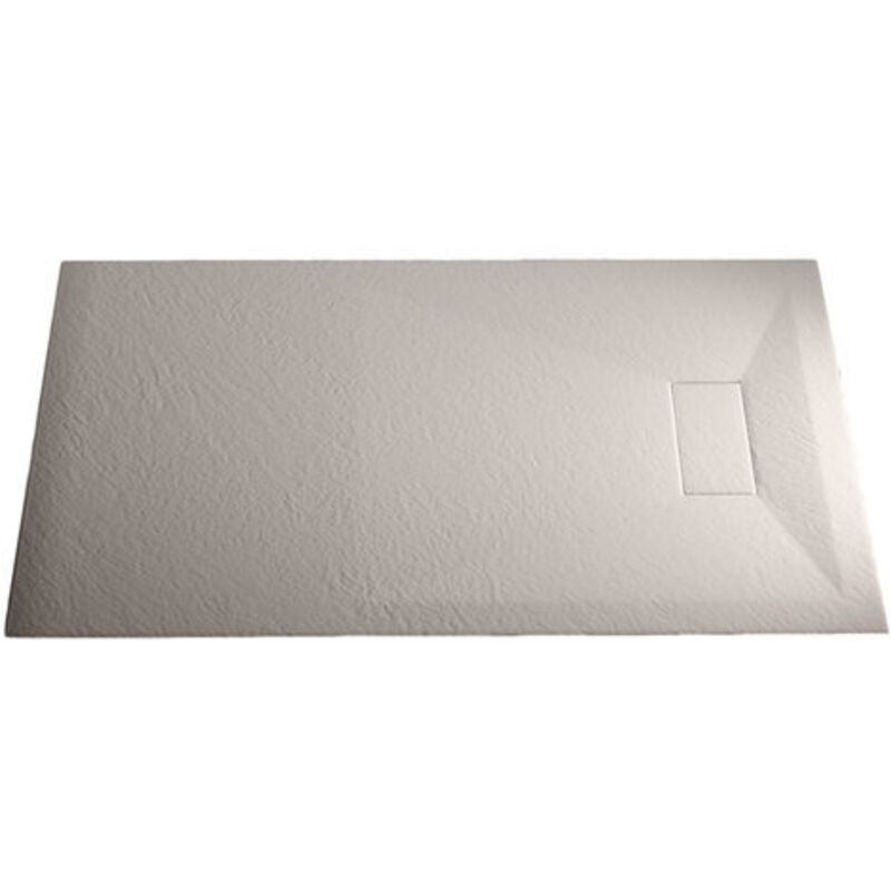 Idralite - Bac à douche blanc effet pierre en smc mod. Strong 90x140 cm