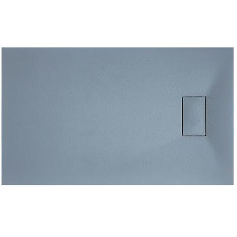 Bac à douche gris effet pierre en smc rectangulaire mod. Strong 70x120 cm