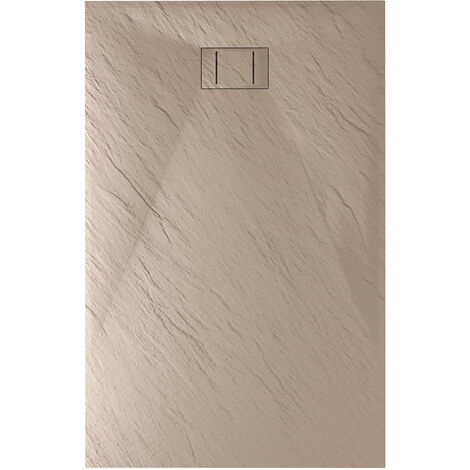 Bac à douche tourterelle effet pierre mod. Blend 80X120 cm rectangulaire