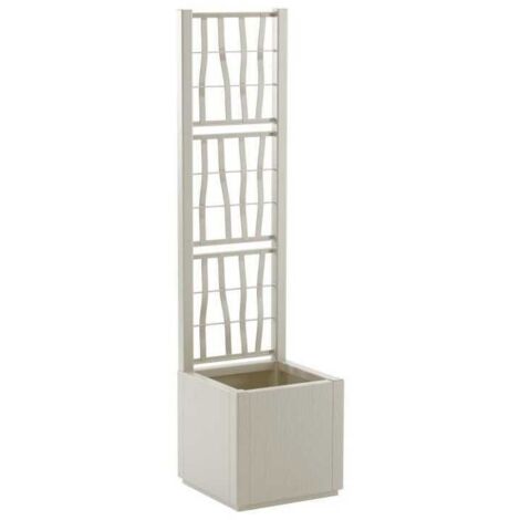 Bac a fleur - ETHICA - Craie - Carré avec treillis - 38 L - STEFANPLAST